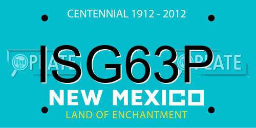 ISG63P New Mexico License Plate