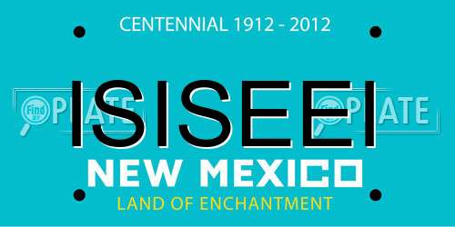 ISISEEI New Mexico License Plate