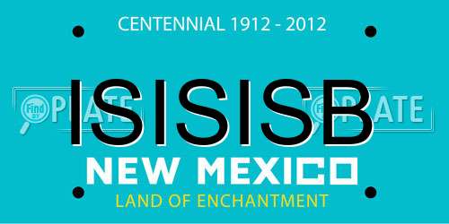 ISISISB New Mexico License Plate