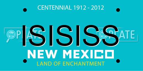 ISISISS New Mexico License Plate