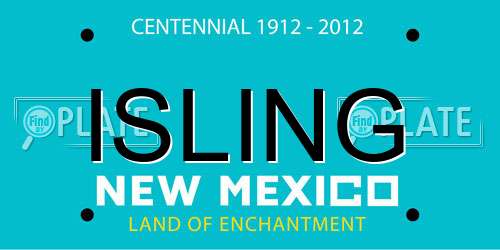 ISLING New Mexico License Plate