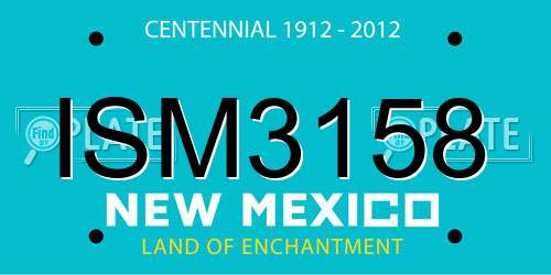 ISM3158 New Mexico License Plate