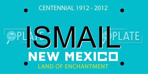 ISMAIL New Mexico License Plate
