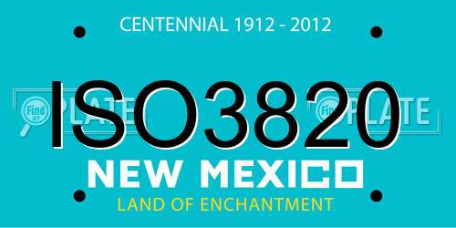 ISO3820 New Mexico License Plate
