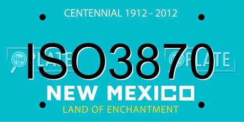 ISO3870 New Mexico License Plate