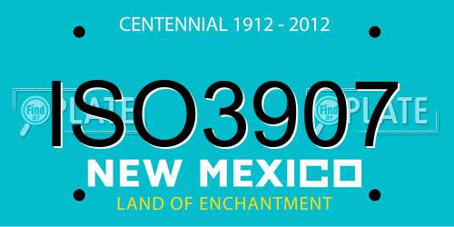 ISO3907 New Mexico License Plate