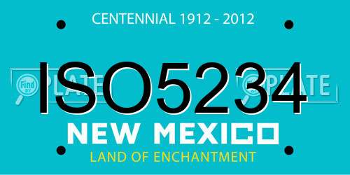 ISO5234 New Mexico License Plate
