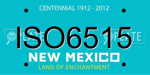 ISO6515 New Mexico License Plate