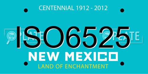 ISO6525 New Mexico License Plate