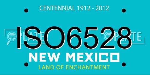 ISO6528 New Mexico License Plate