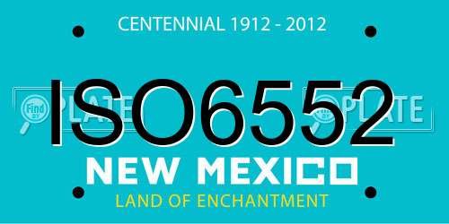 ISO6552 New Mexico License Plate