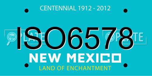 ISO6578 New Mexico License Plate