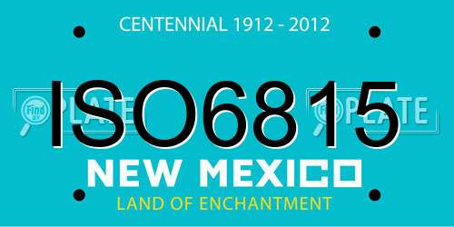 ISO6815 New Mexico License Plate