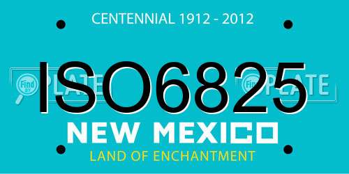 ISO6825 New Mexico License Plate