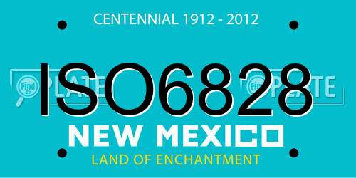 ISO6828 New Mexico License Plate