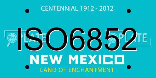 ISO6852 New Mexico License Plate