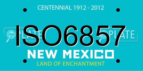 ISO6857 New Mexico License Plate
