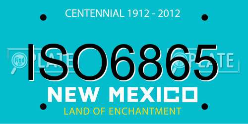 ISO6865 New Mexico License Plate
