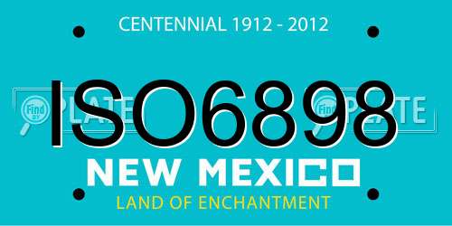 ISO6898 New Mexico License Plate