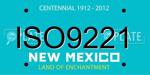 ISO9221 New Mexico License Plate