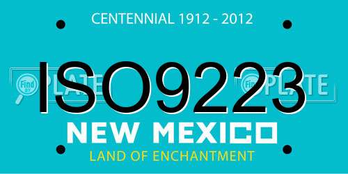 ISO9223 New Mexico License Plate