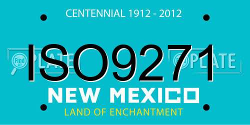 ISO9271 New Mexico License Plate