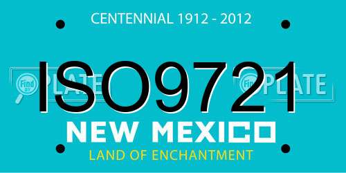 ISO9721 New Mexico License Plate