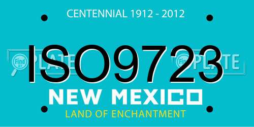 ISO9723 New Mexico License Plate