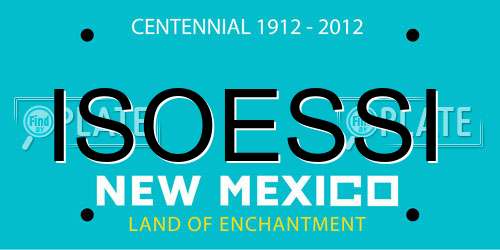 ISOESSI New Mexico License Plate