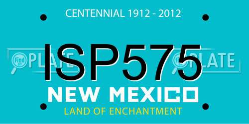 ISP575 New Mexico License Plate