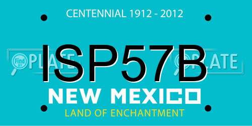 ISP57B New Mexico License Plate