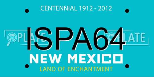 ISPA64 New Mexico License Plate