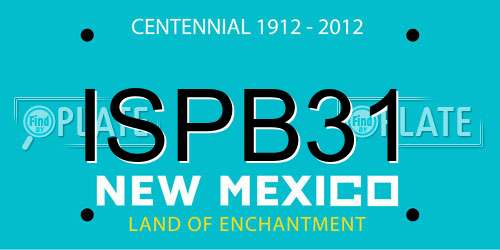 ISPB31 New Mexico License Plate