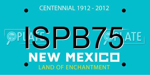 ISPB75 New Mexico License Plate