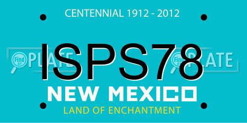 ISPS78 New Mexico License Plate