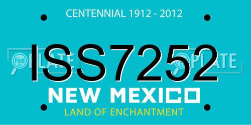 ISS7252 New Mexico License Plate