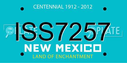 ISS7257 New Mexico License Plate
