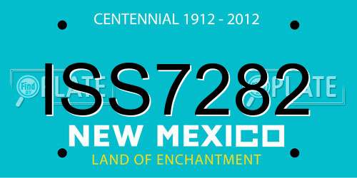 ISS7282 New Mexico License Plate