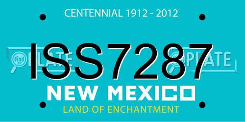 ISS7287 New Mexico License Plate