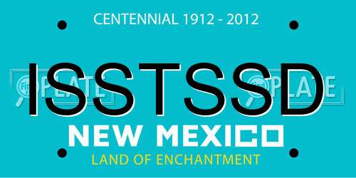 ISSTSSD New Mexico License Plate