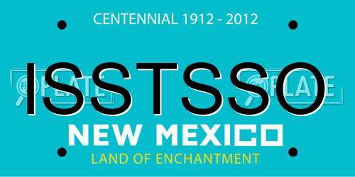 ISSTSSO New Mexico License Plate