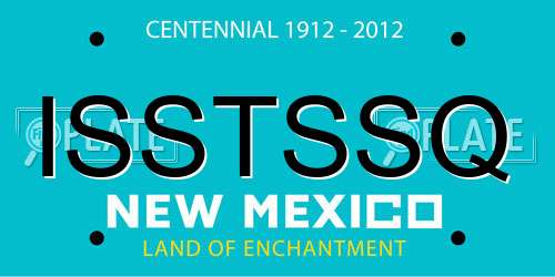 ISSTSSQ New Mexico License Plate