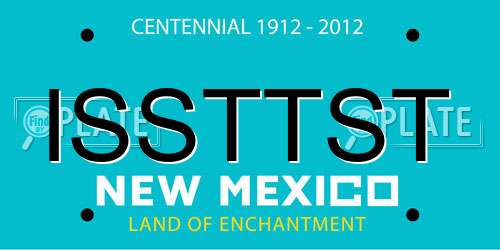 ISSTTST New Mexico License Plate