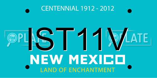 IST11V New Mexico License Plate