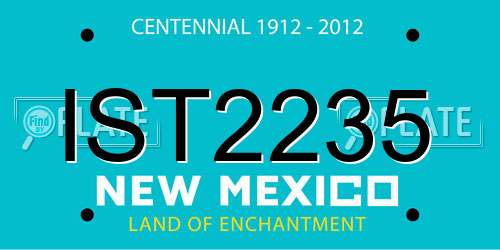 IST2235 New Mexico License Plate