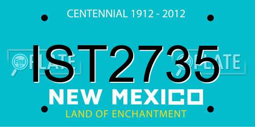 IST2735 New Mexico License Plate