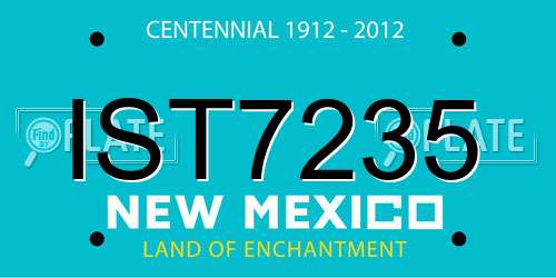 IST7235 New Mexico License Plate