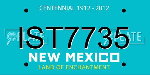 IST7735 New Mexico License Plate