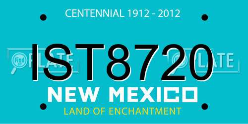 IST8720 New Mexico License Plate