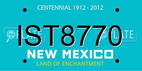 IST8770 New Mexico License Plate